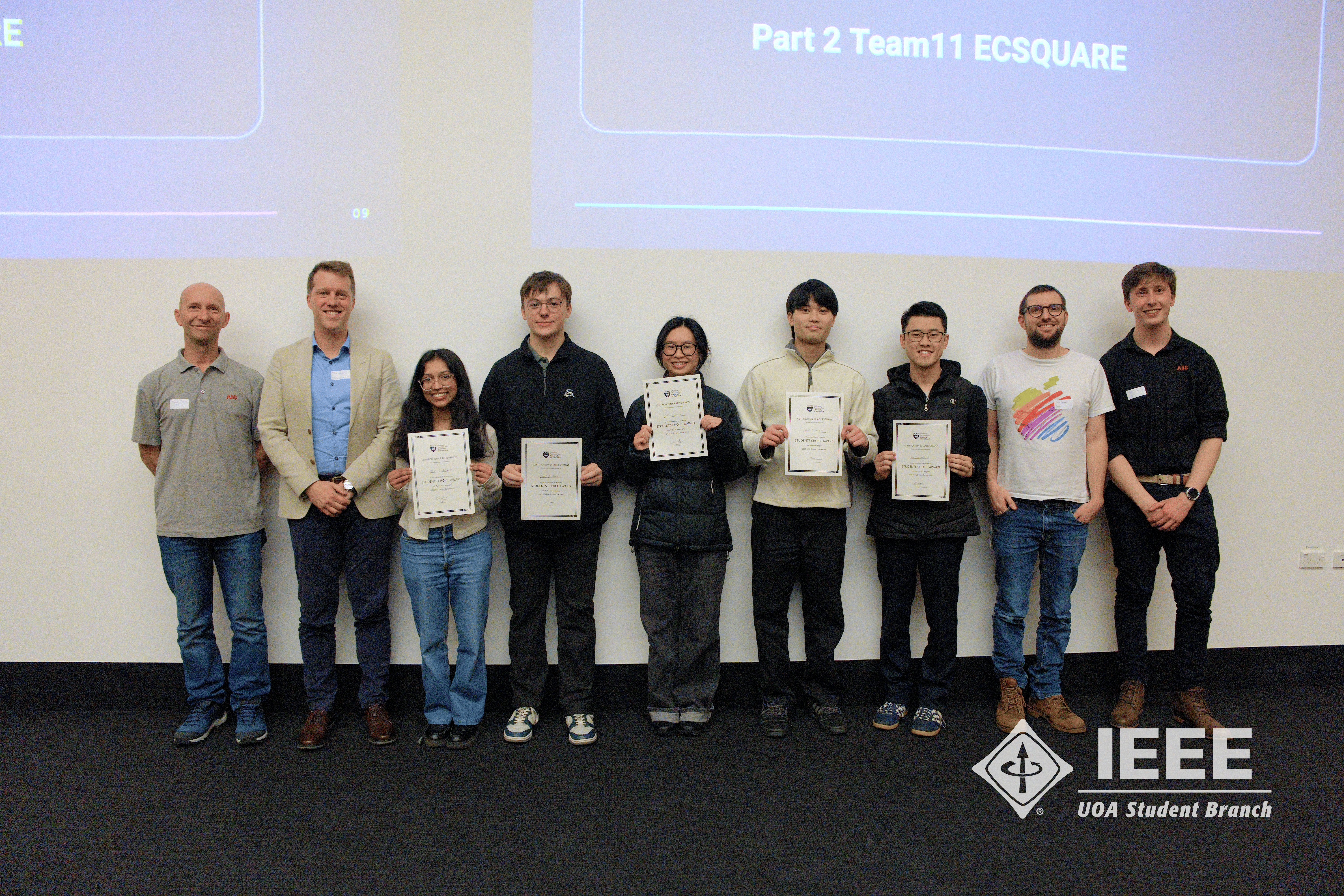 Team ECSQUARE with the People's Choice Award